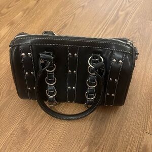 Current Mood Vegan leather mini studded duffle purse